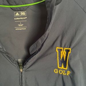Navy blue Adidas half zipper jacket